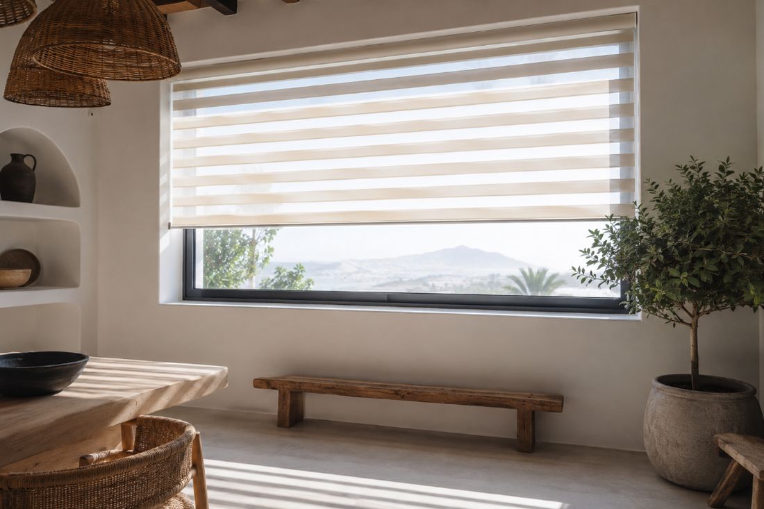 Persiana enrollable recién instalada en una vivienda de Altafulla